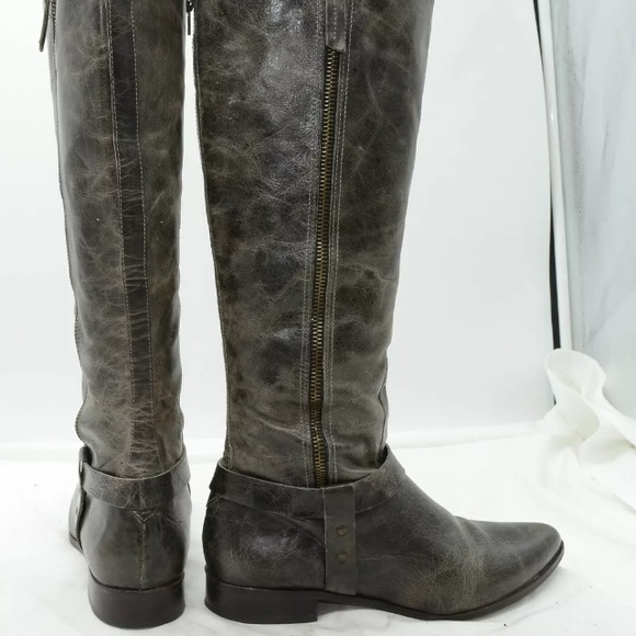Matisse Wilmer Distressed Charcoal Riding Boot - Picture 5 of 16